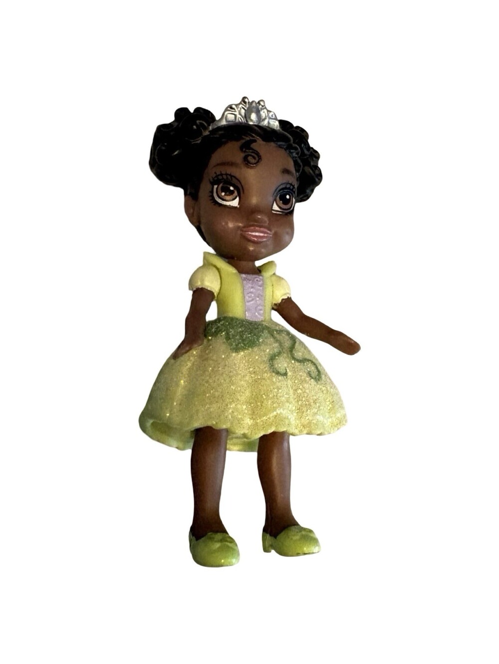 Disney My First Princess & The Frog Tiana Toy Mini Toddler Figure Green Dimples